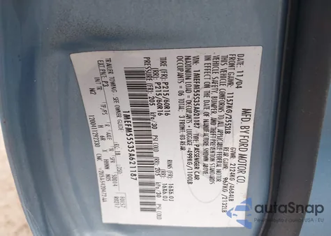 2005 Mercury Sable Ls z USA, uszkodzony, nr VIN 1MEFM55S35A621187